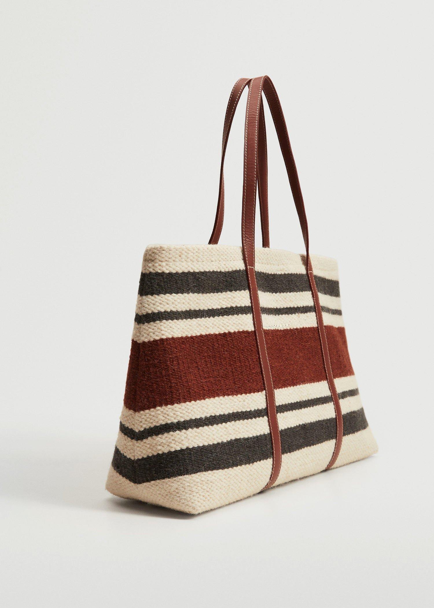 Light Beige Textured Shopper Bag, Women, , large image number 2