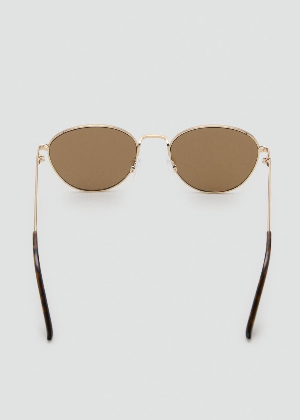 GOLD Round metal-frame sunglasses, Gold, medium