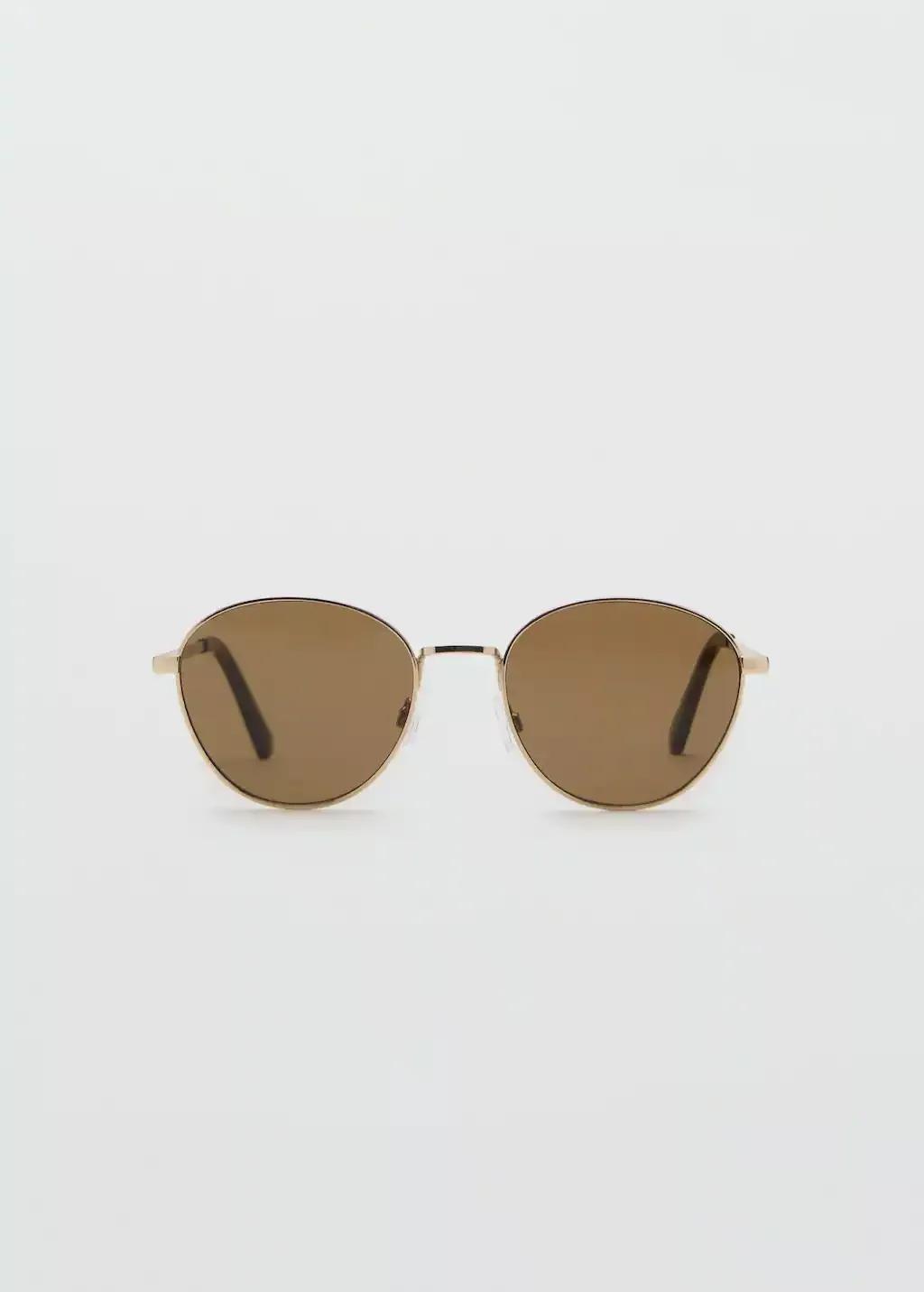 Gold Round Metal-Frame Sunglasses, Gold, large image number 4