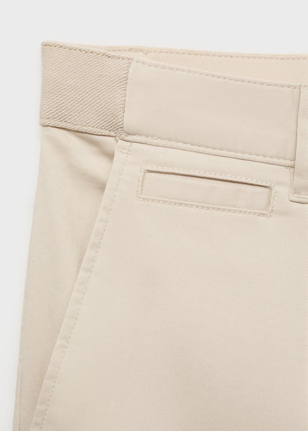 Beige Prato Cropped Tapered Chino Trousers, Light Beige, large image number 5