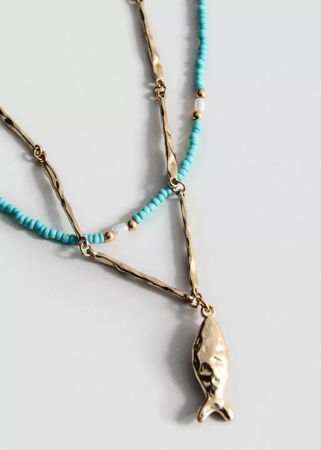 Gold Mixed Double Necklace, 0201_OR, large image number 0