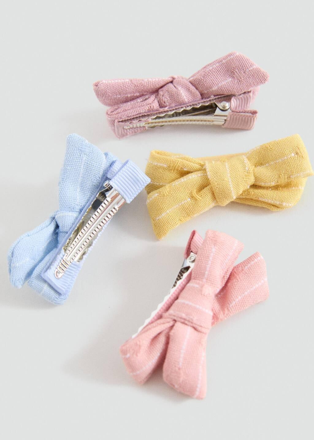 PINK Hairclip 4 pack, Kids Girl, Pink, large image number 0