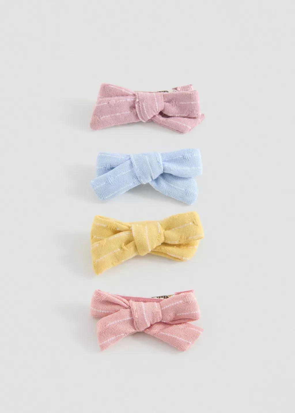 PINK Hairclip 4 pack, Kids Girl, Pink, large image number 1