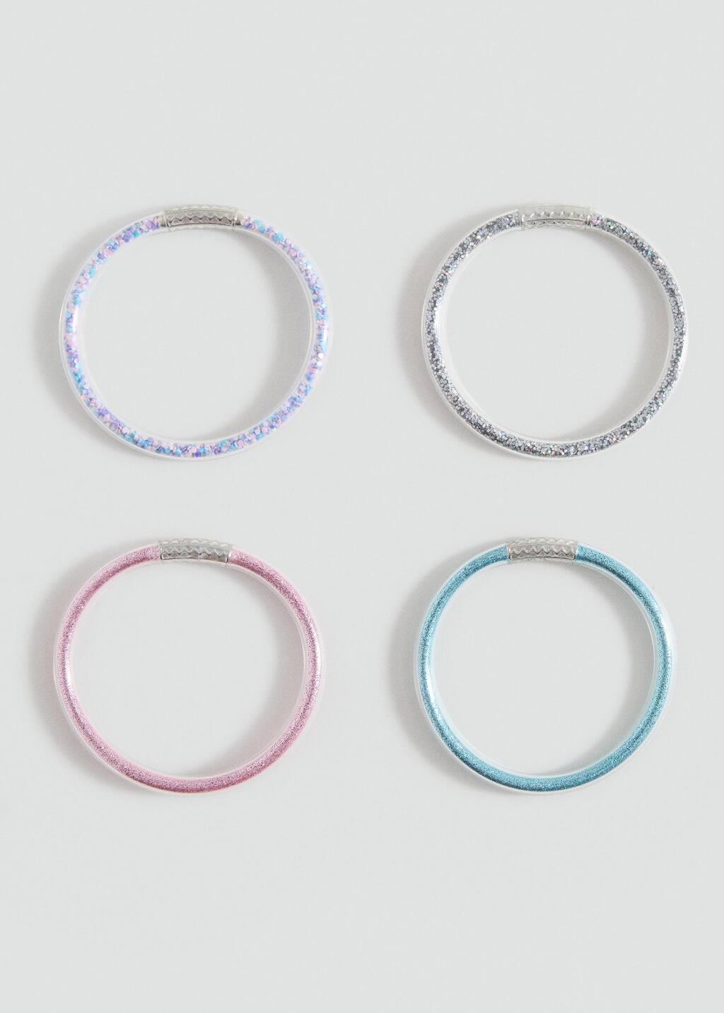 Silver Pack Of 4 Bracelets, Silver, large image number 0