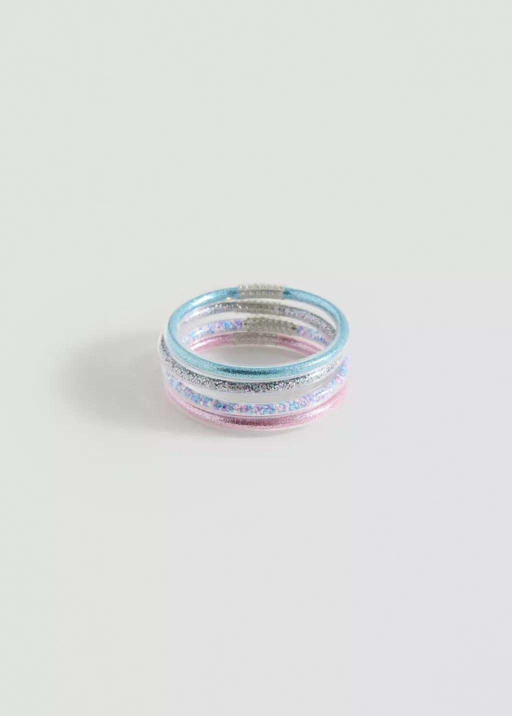 Silver Pack Of 4 Bracelets, Silver, large image number 2