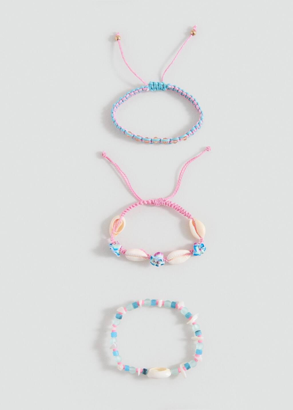 Pink Pack Of 3 Bracelets, Pink, large image number 0