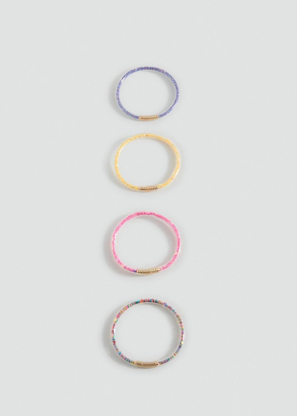 Gold Pack Of 4 Bracelets, Gold, large image number 0