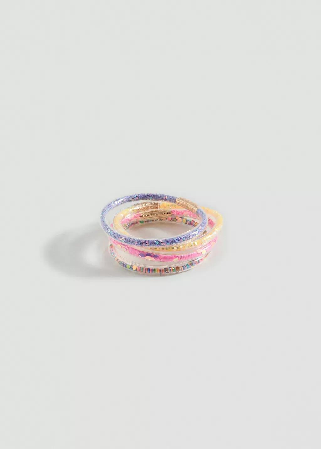Gold Pack Of 4 Bracelets, Gold, large image number 2
