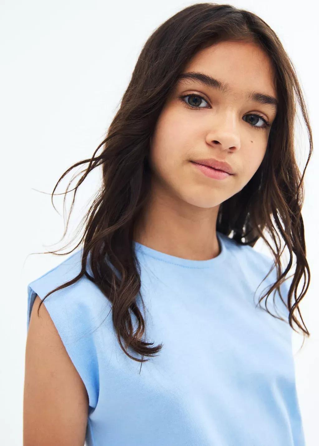 LT-PASTEL BLUE Short distressed jumpsuit, Kids Girl, , large image number 1