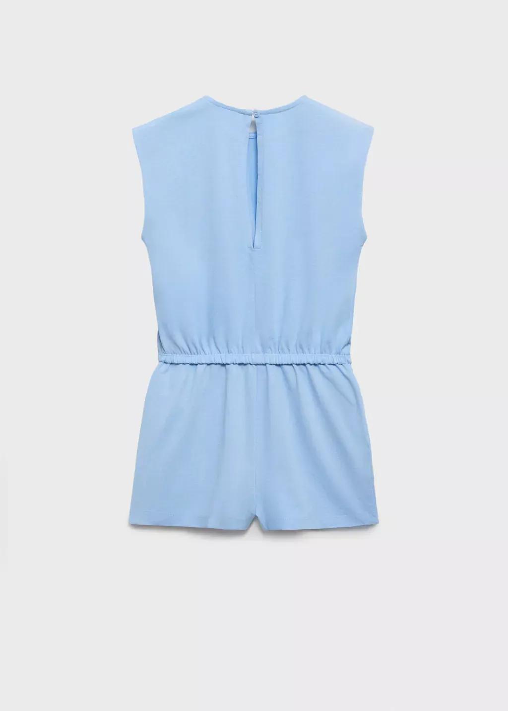 LT-PASTEL BLUE Short distressed jumpsuit, Kids Girl, , large image number 4