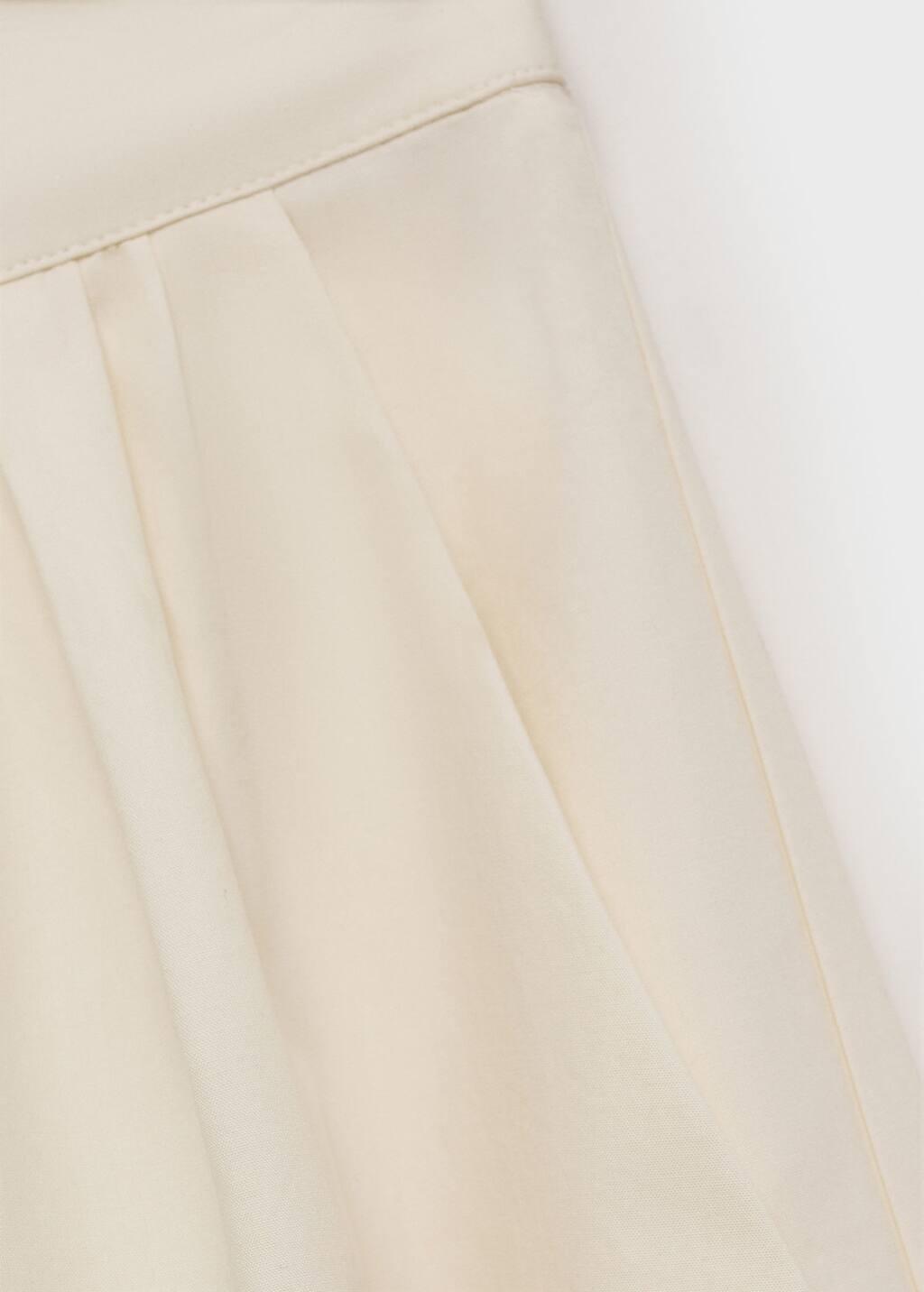 White Embroidered Cotton Skirt, , large image number 5