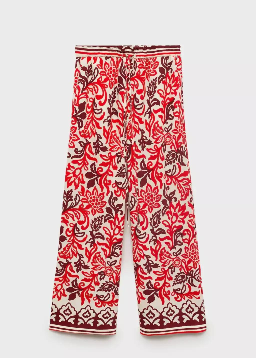Multicolour Flowy Printed Trousers, , large image number 3