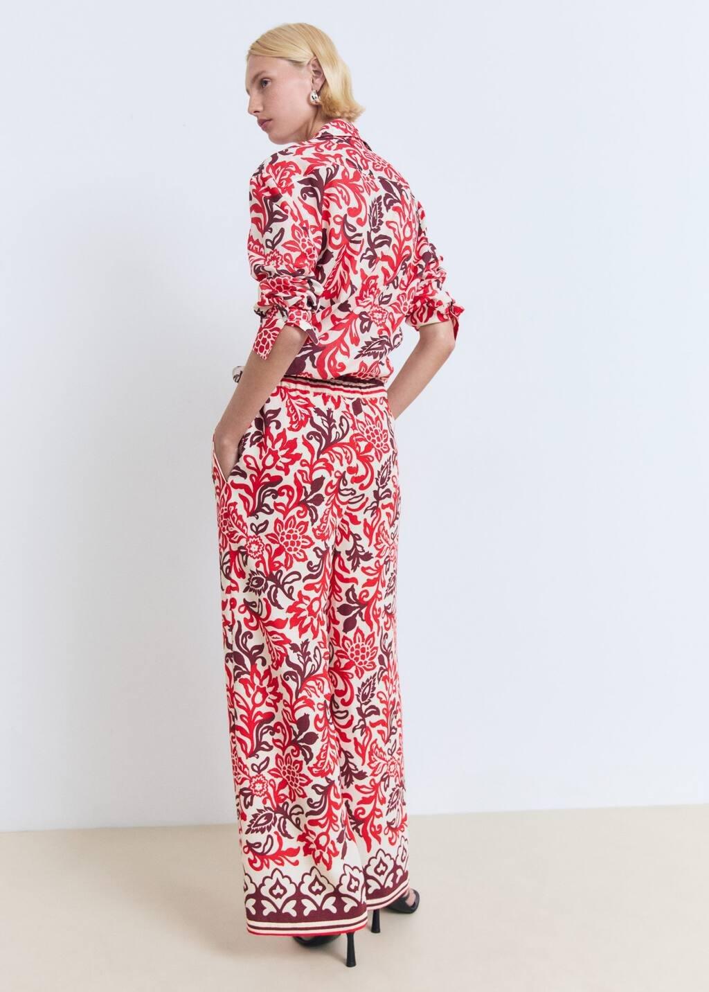 Multicolour Flowy Printed Trousers, , large image number 5
