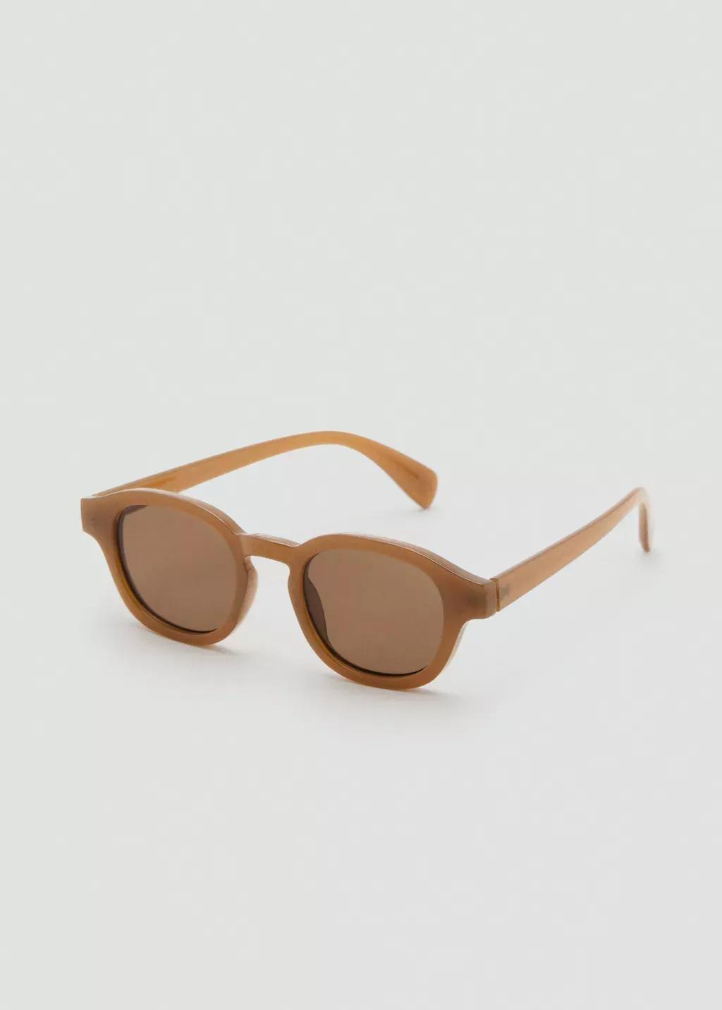 Brown Resin Frame Sunglasses, Dark Brown, large image number 0