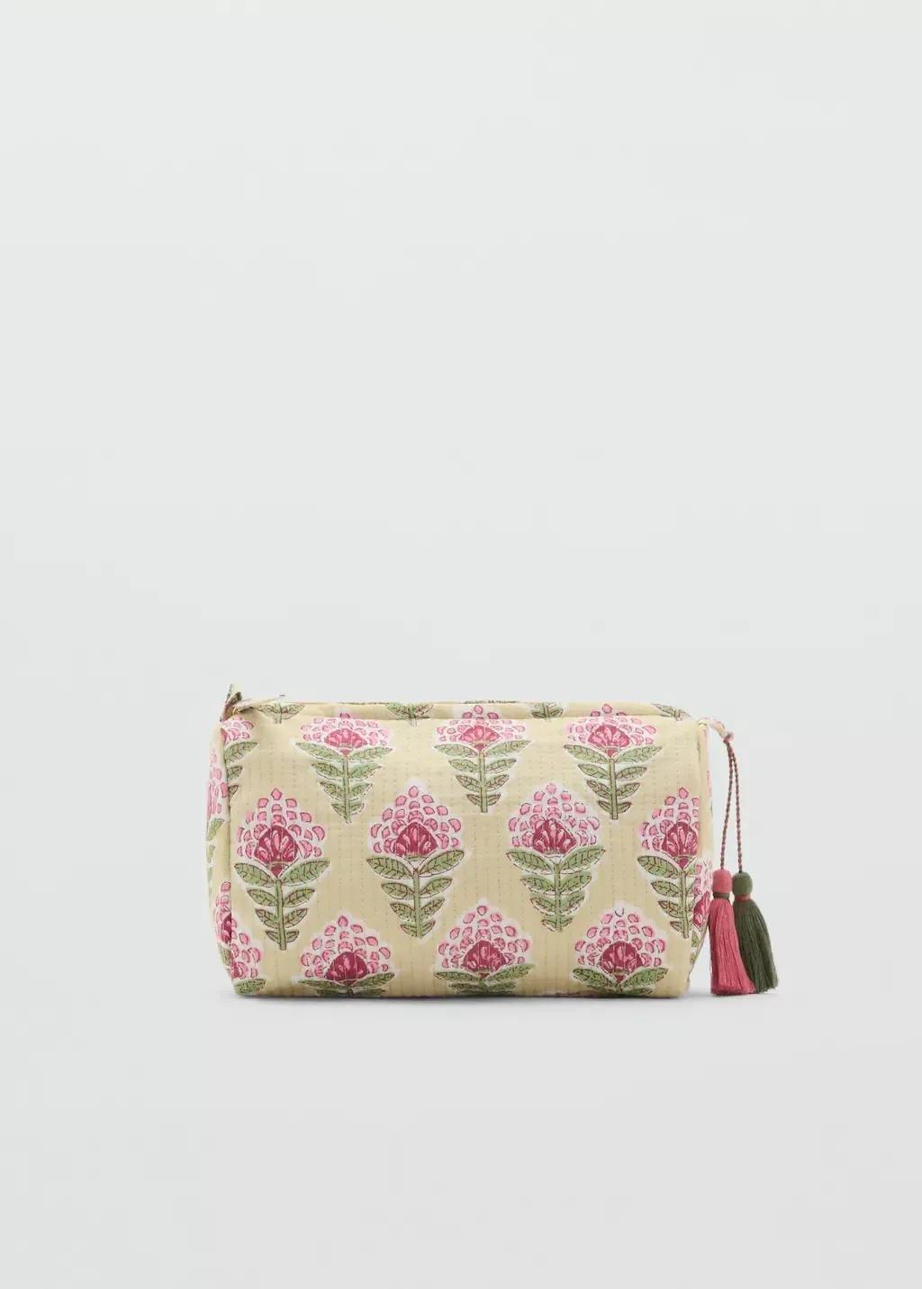 BRIGHT GREEN Textured cotton cosmetic bag, Bright Green, large image number 3