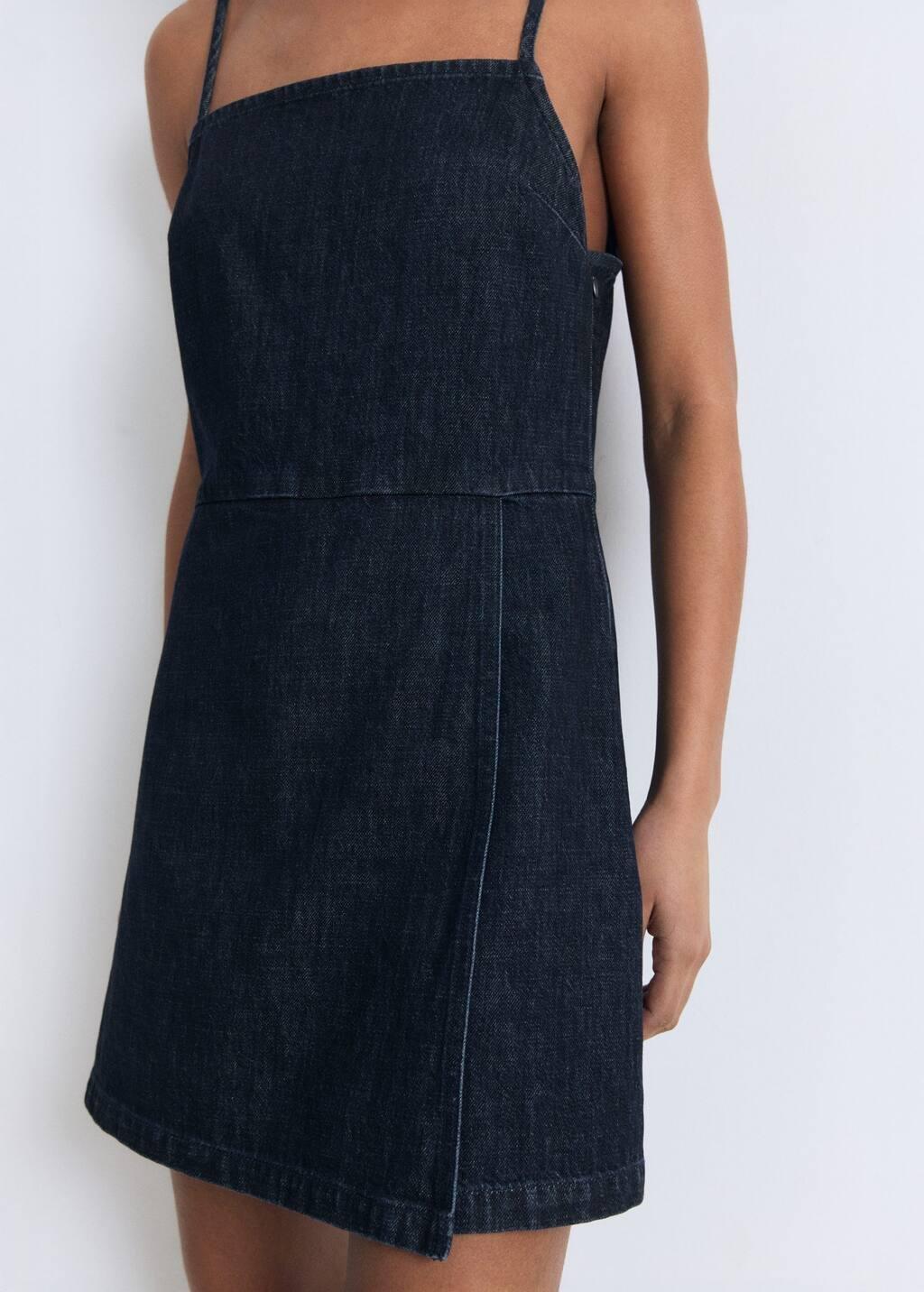 Navy Denim Jumpsuit Short, , medium