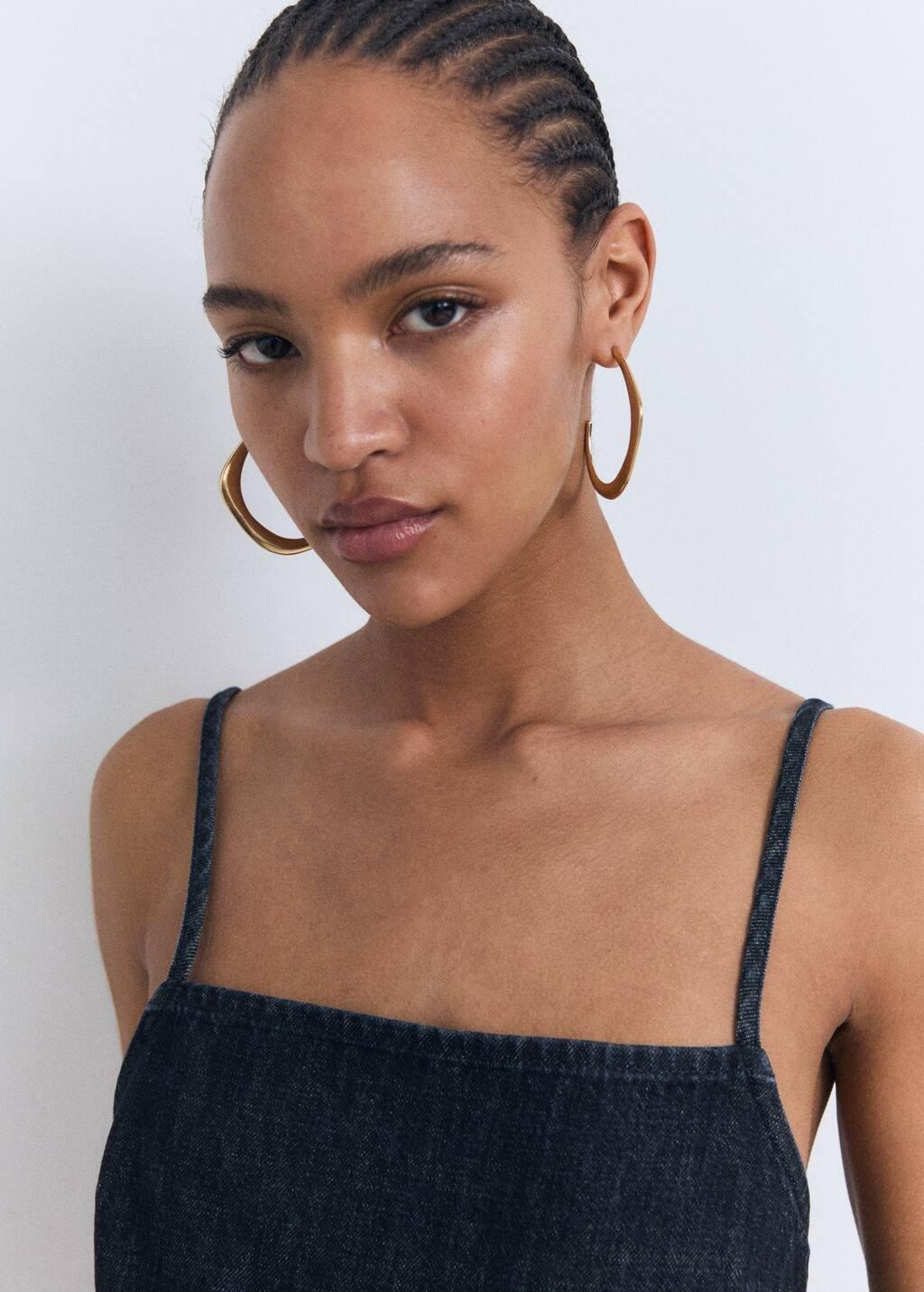 Navy Denim Jumpsuit Short, , large image number 1