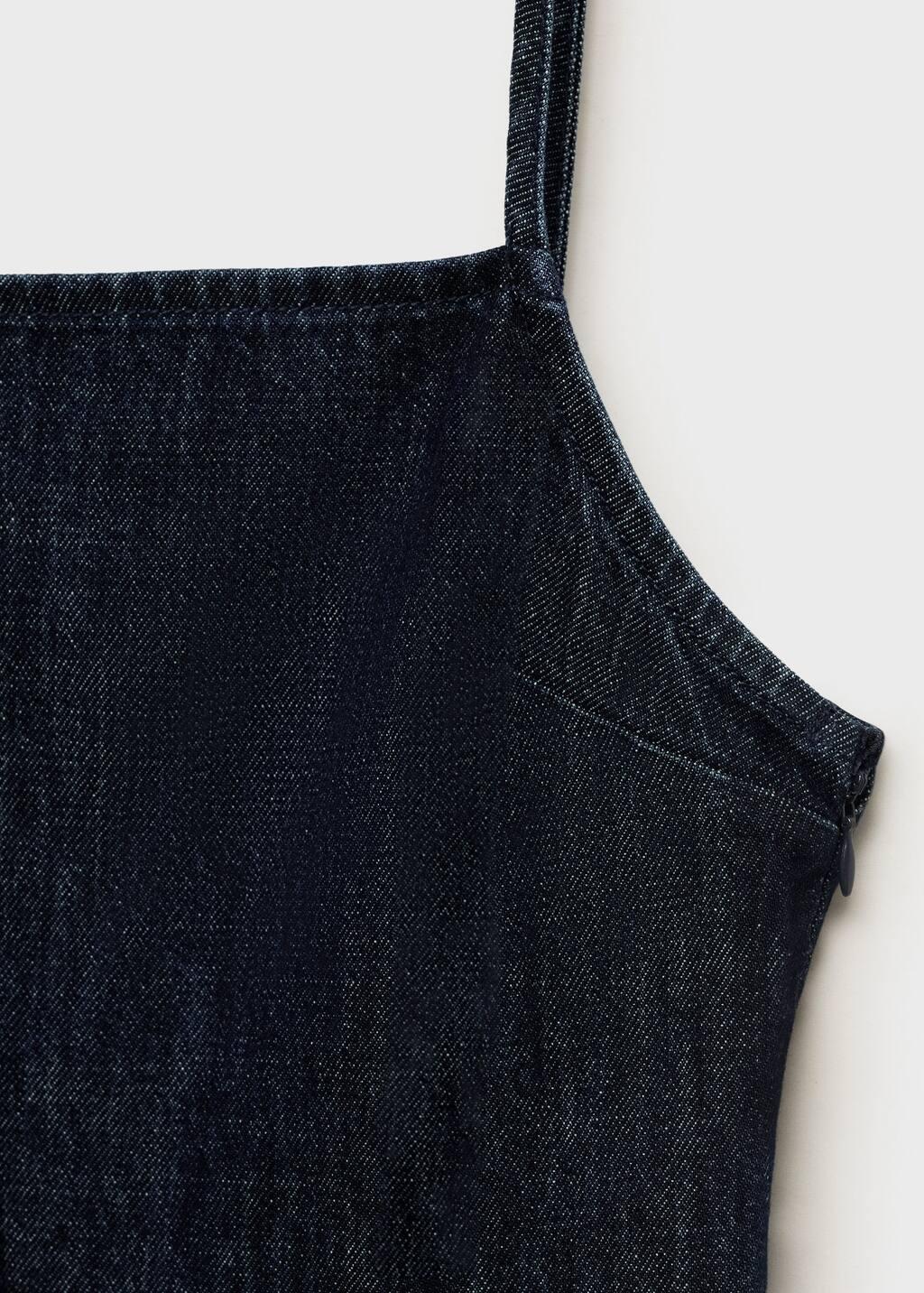 Navy Denim Jumpsuit Short, , large image number 4