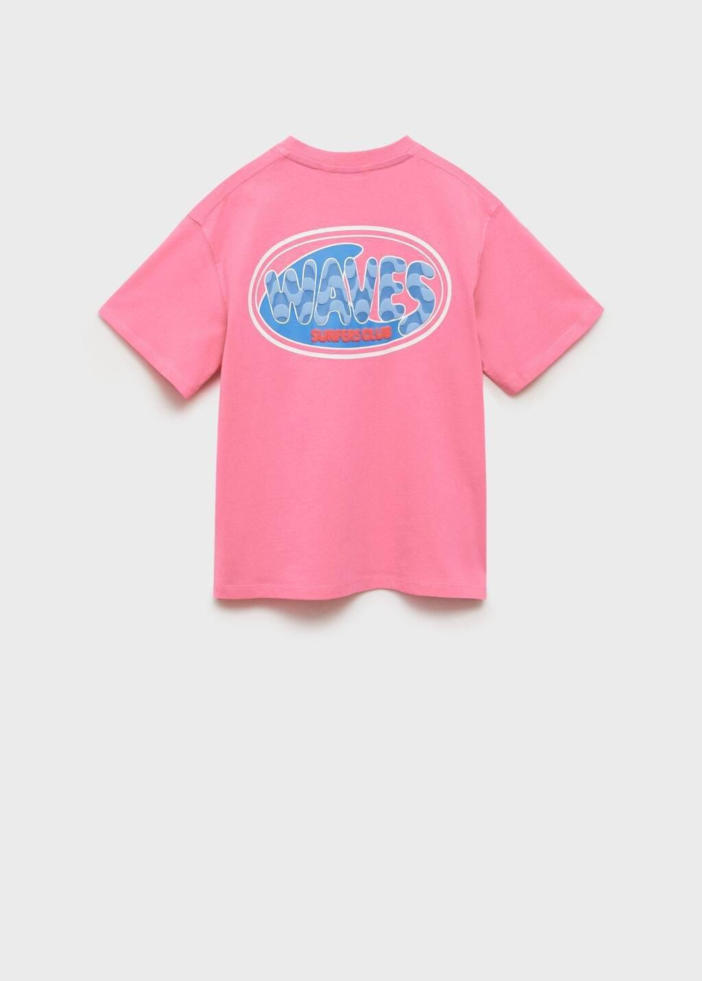 Pink Printed Cotton-Blend T-Shirt, Kids Girls, , large image number 1