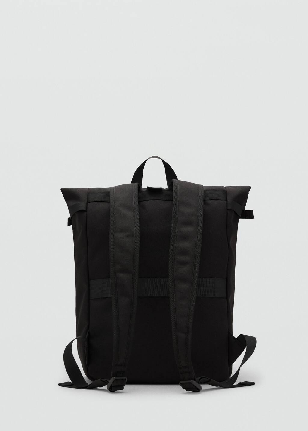 BLACK Backpack with flap, Black, large image number 1