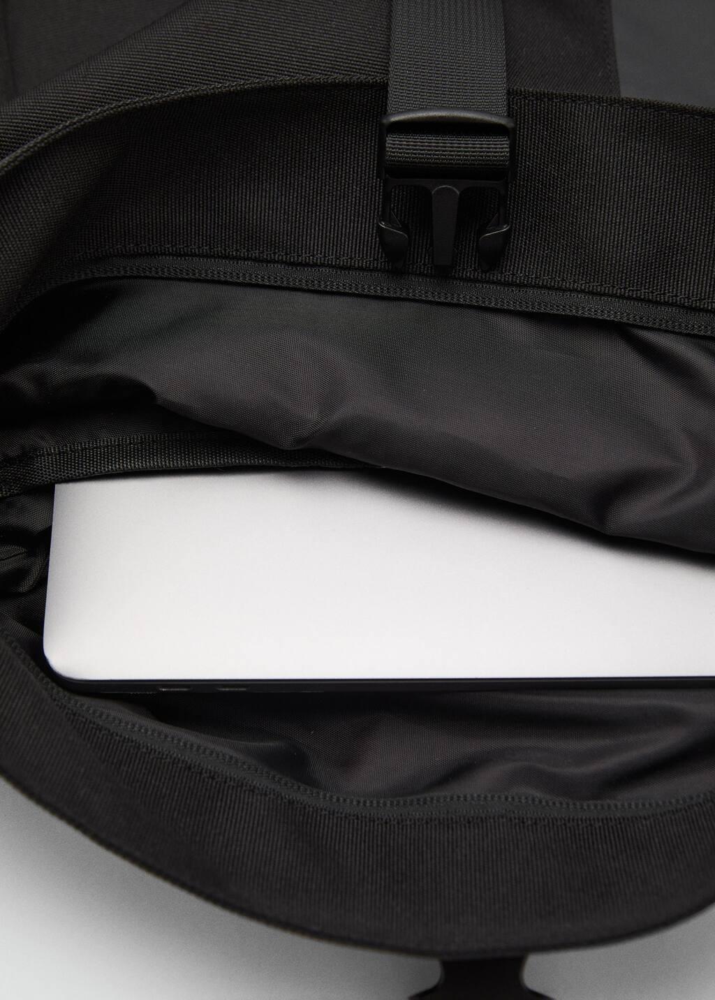 BLACK Backpack with flap, Black, large image number 4
