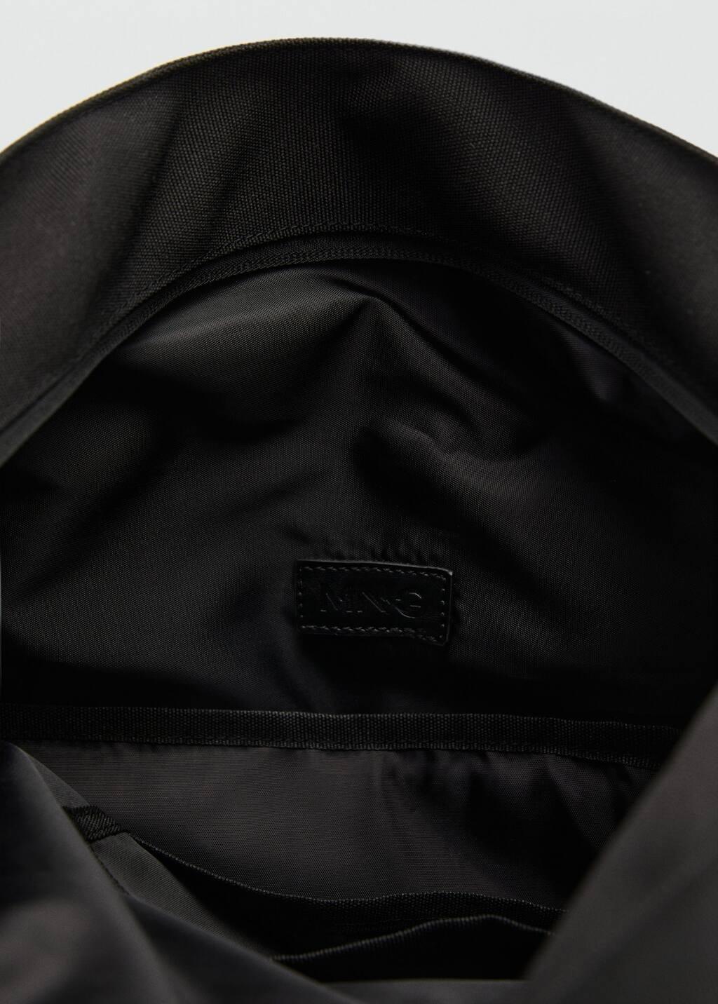 BLACK Backpack with flap, Black, large image number 5