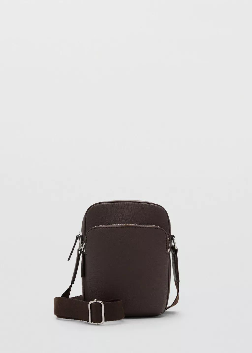 BROWN Patent leather-effect shoulder bag, Brown, large image number 2