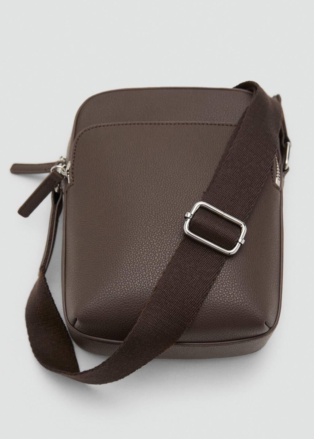BROWN Patent leather-effect shoulder bag, Brown, large image number 3