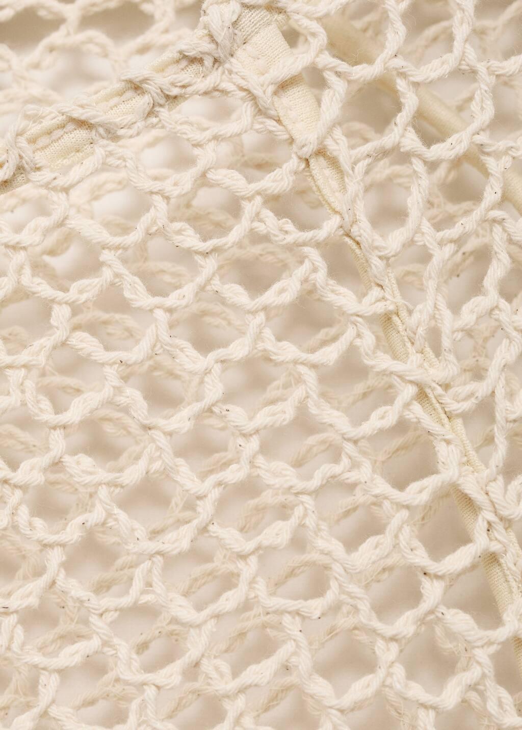 LIGHT BEIGE Long-sleeved crochet sweater, , large image number 2