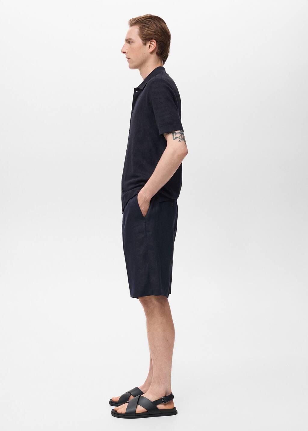 NAVY Rib-knit shirt, , large image number 2