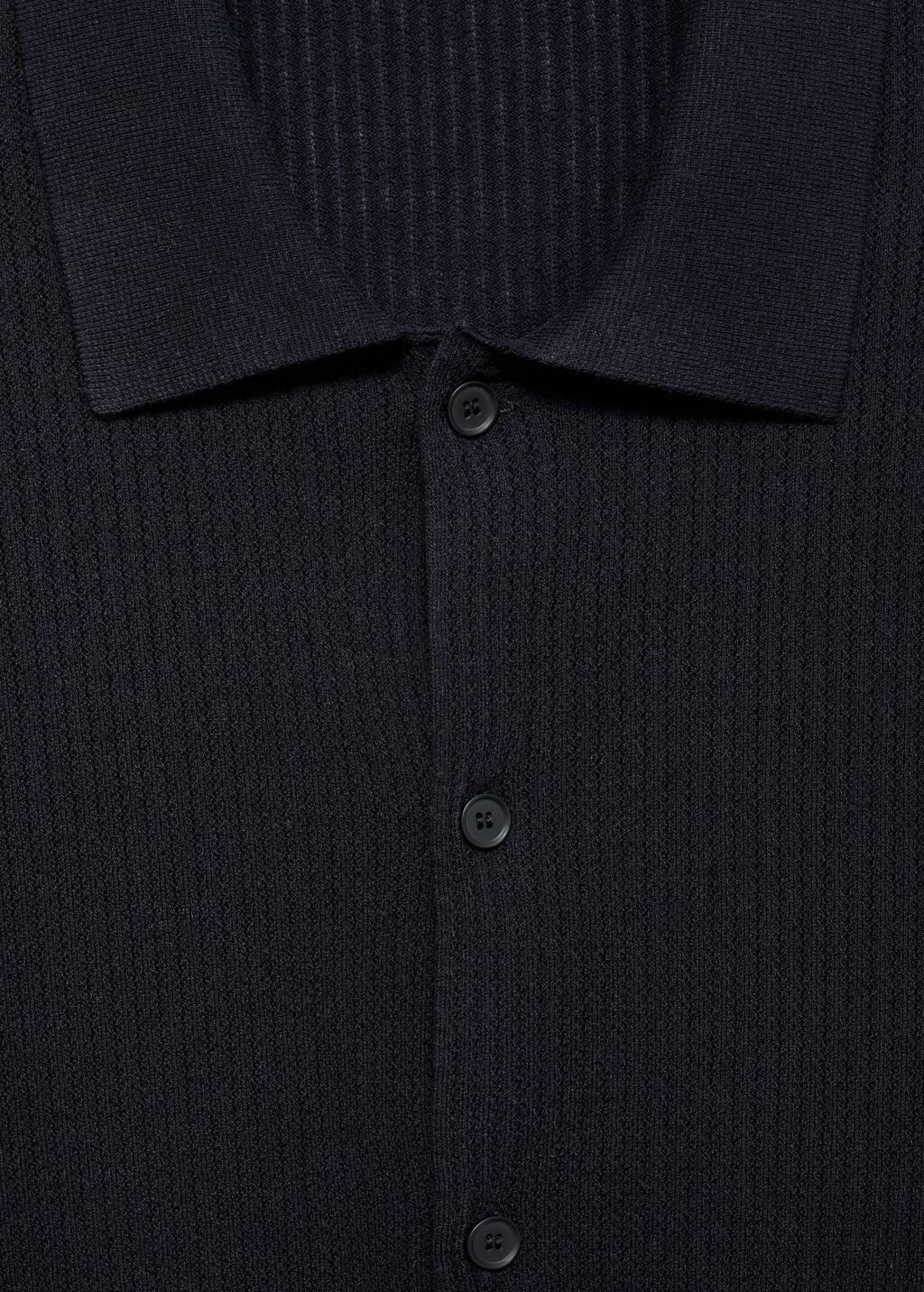 NAVY Rib-knit shirt, , large image number 4