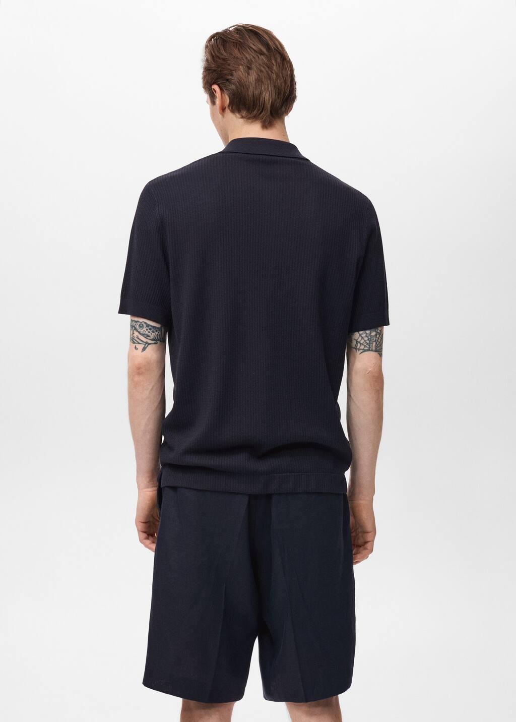 NAVY Rib-knit shirt, , large image number 5
