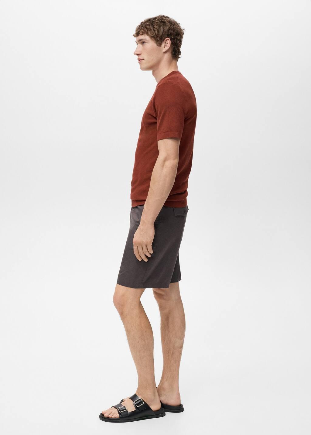 MEDIUM ORANGE Cotton fine-knit t-shirt, , large image number 2