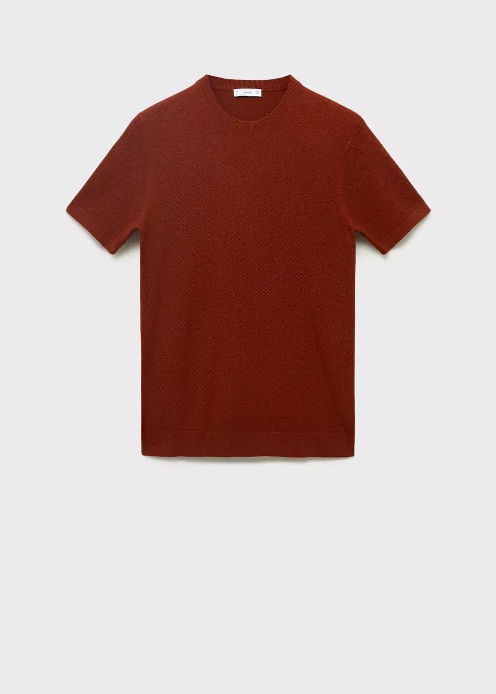 MEDIUM ORANGE Cotton fine-knit t-shirt, , large image number 3
