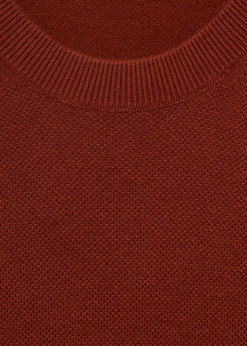 MEDIUM ORANGE Cotton fine-knit t-shirt, , large image number 4