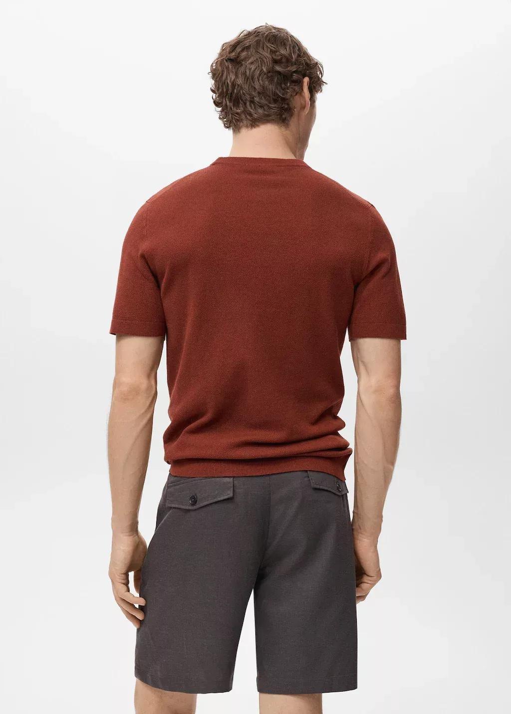 MEDIUM ORANGE Cotton fine-knit t-shirt, , large image number 5