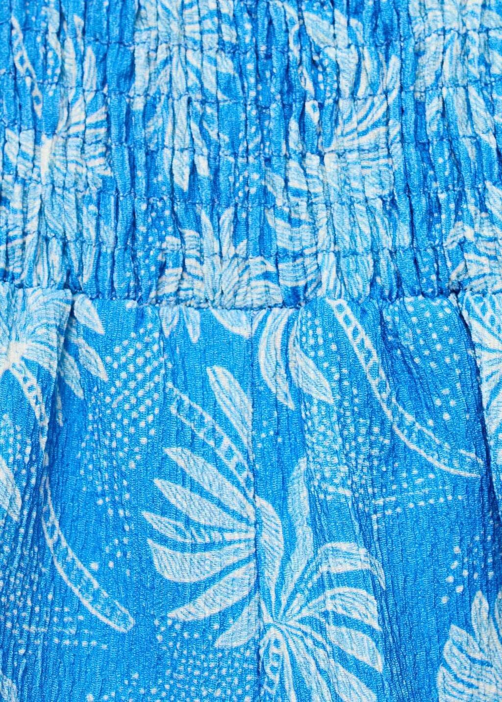 Blue Floral-Print Shorts, Kids Girls, , large image number 2