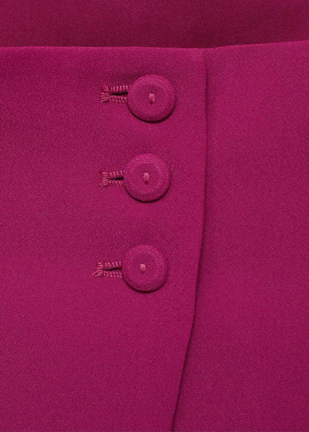 BRIGHT PINK Buttoned crop top, Bright Pink, medium