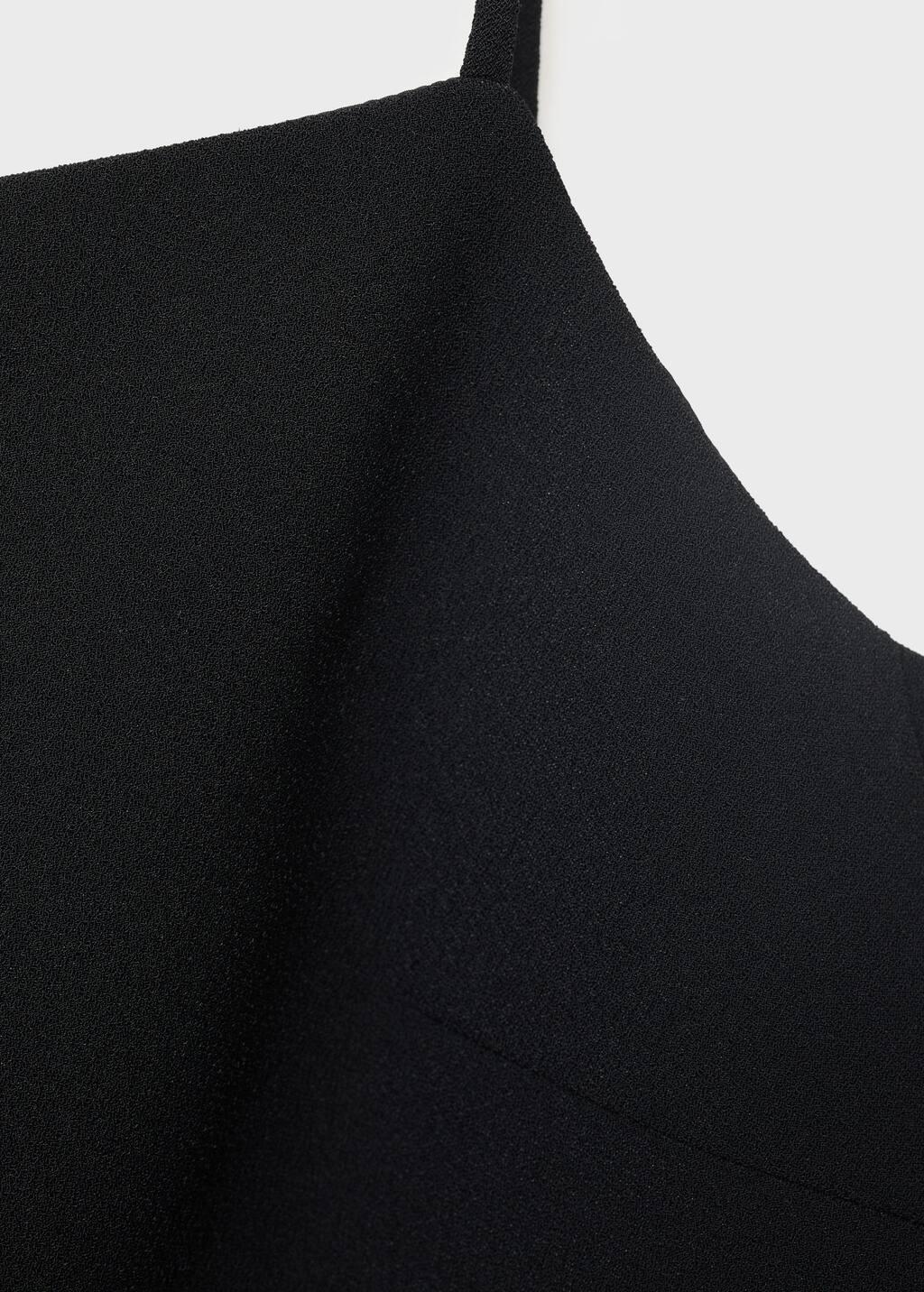 Black Buttoned Crop Top, , large image number 1