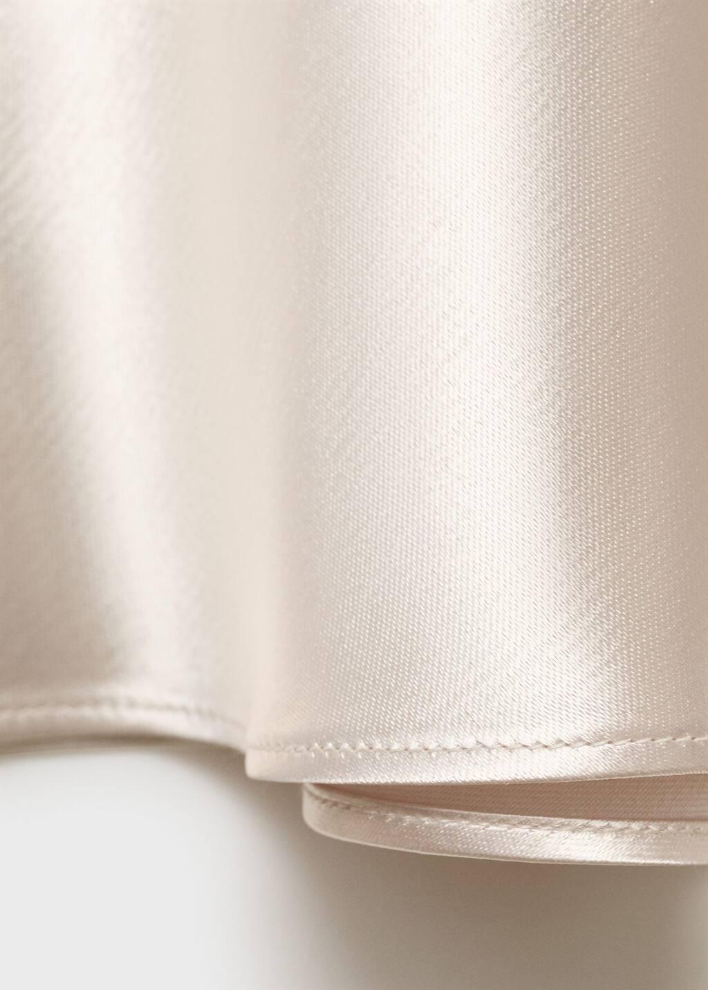 Silver Midi Satin Skirt, , large image number 2