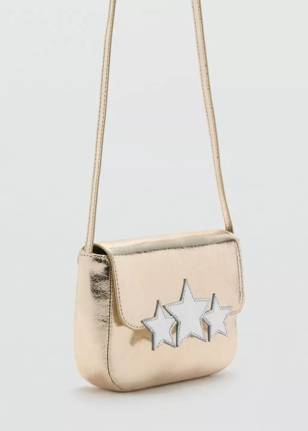 Gold Star Metallic Bag, Gold, large image number 0
