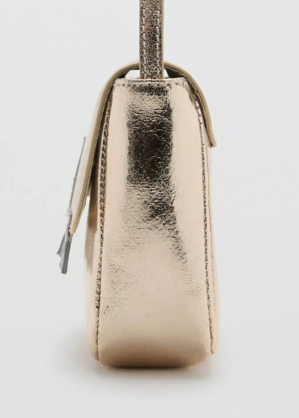 Gold Star Metallic Bag, Gold, large image number 1