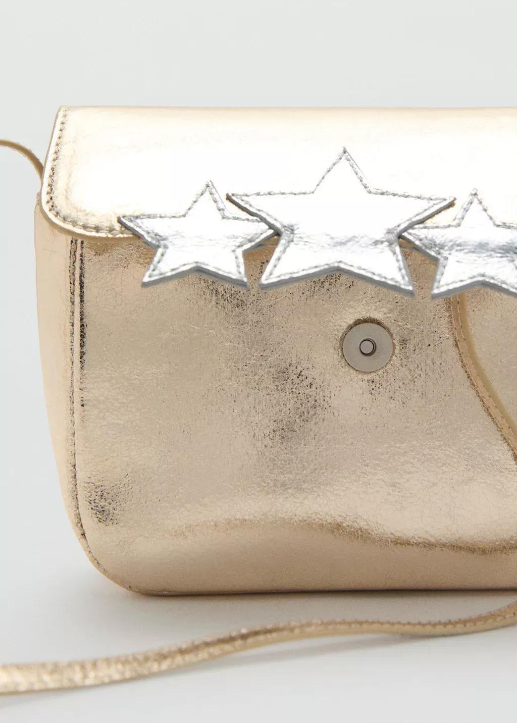 Gold Star Metallic Bag, Gold, large image number 2