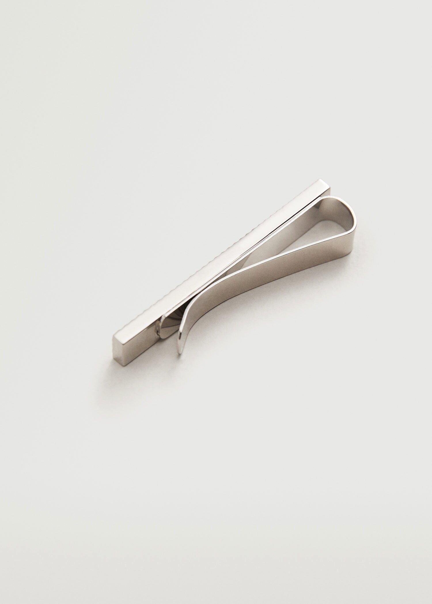 Silver Metal Tie Brooch, Men, , large image number 2