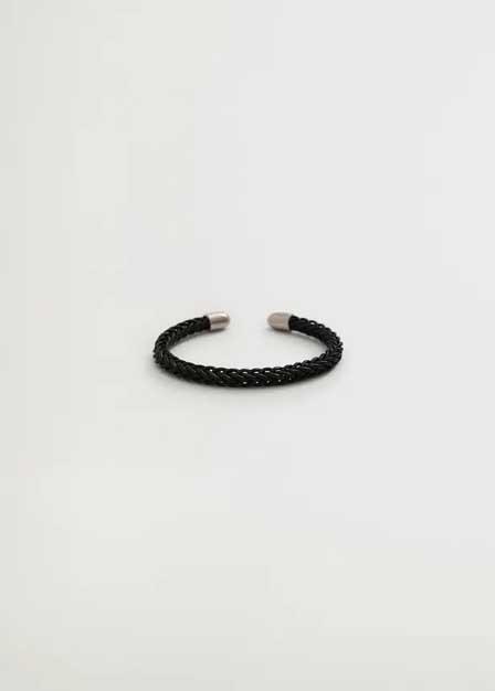 Black Stainless Steel Bracelet, Men, , large image number 0