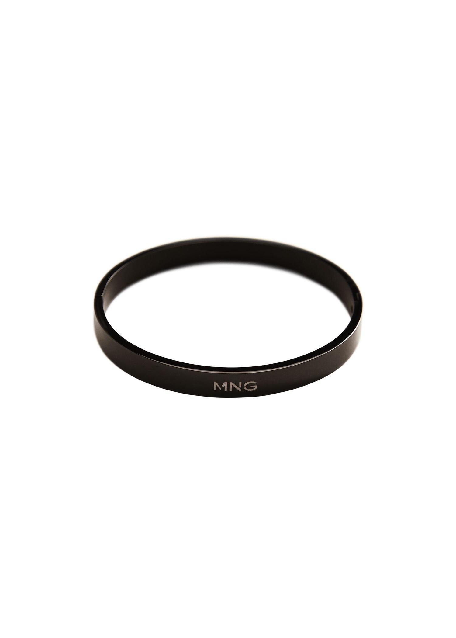 Black Stainless Steel Bracelet, Men, , large image number 1
