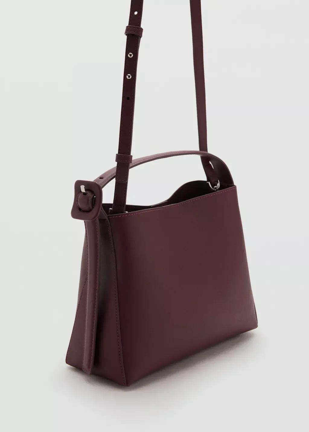 DARK RED Mini shopper bag with buckle, Dark Red, large image number 0