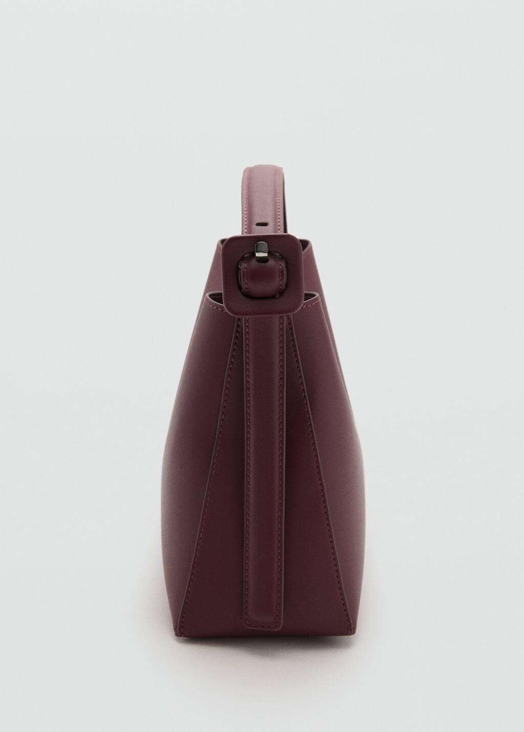 DARK RED Mini shopper bag with buckle, Dark Red, large image number 1