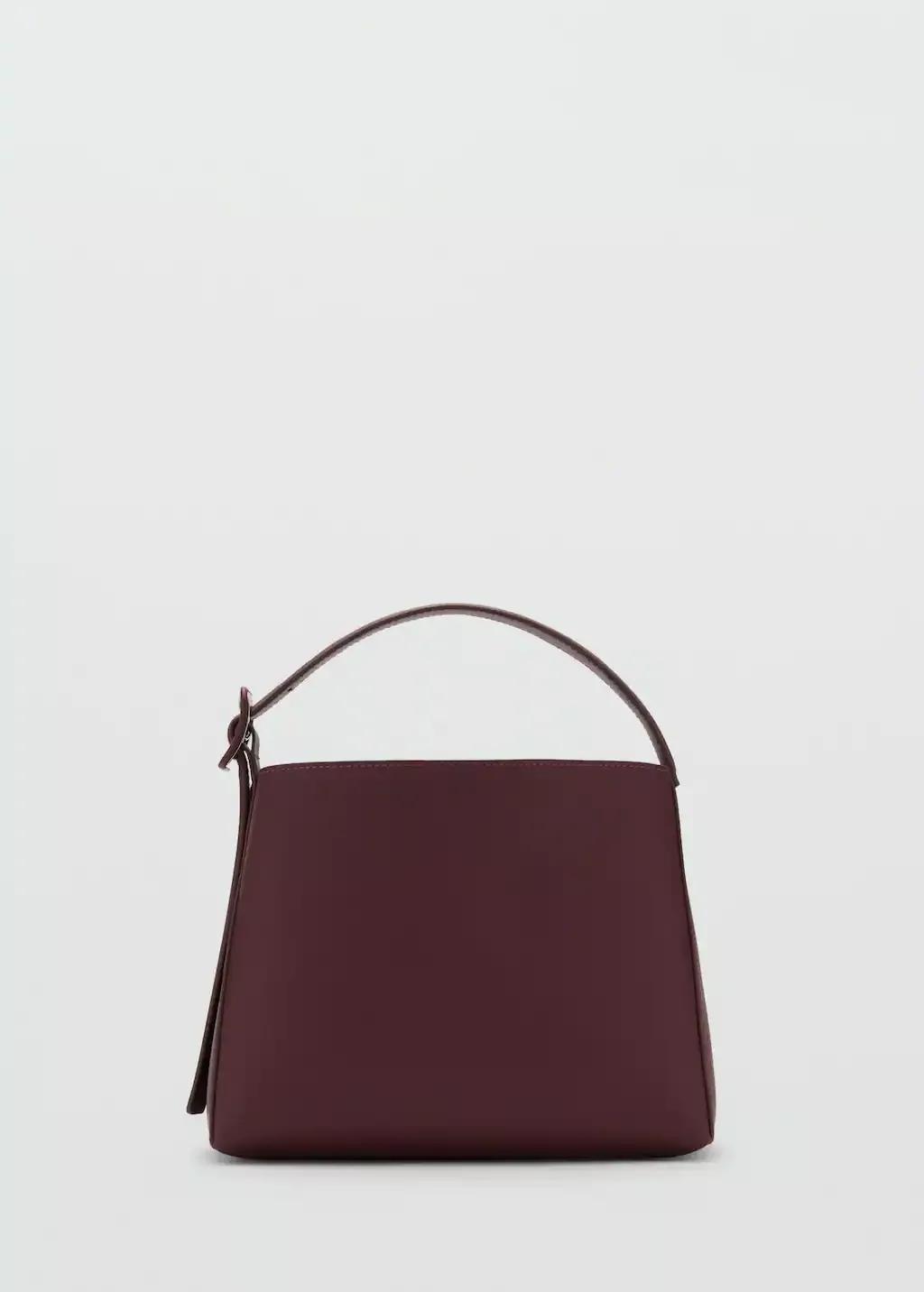 DARK RED Mini shopper bag with buckle, Dark Red, large image number 3