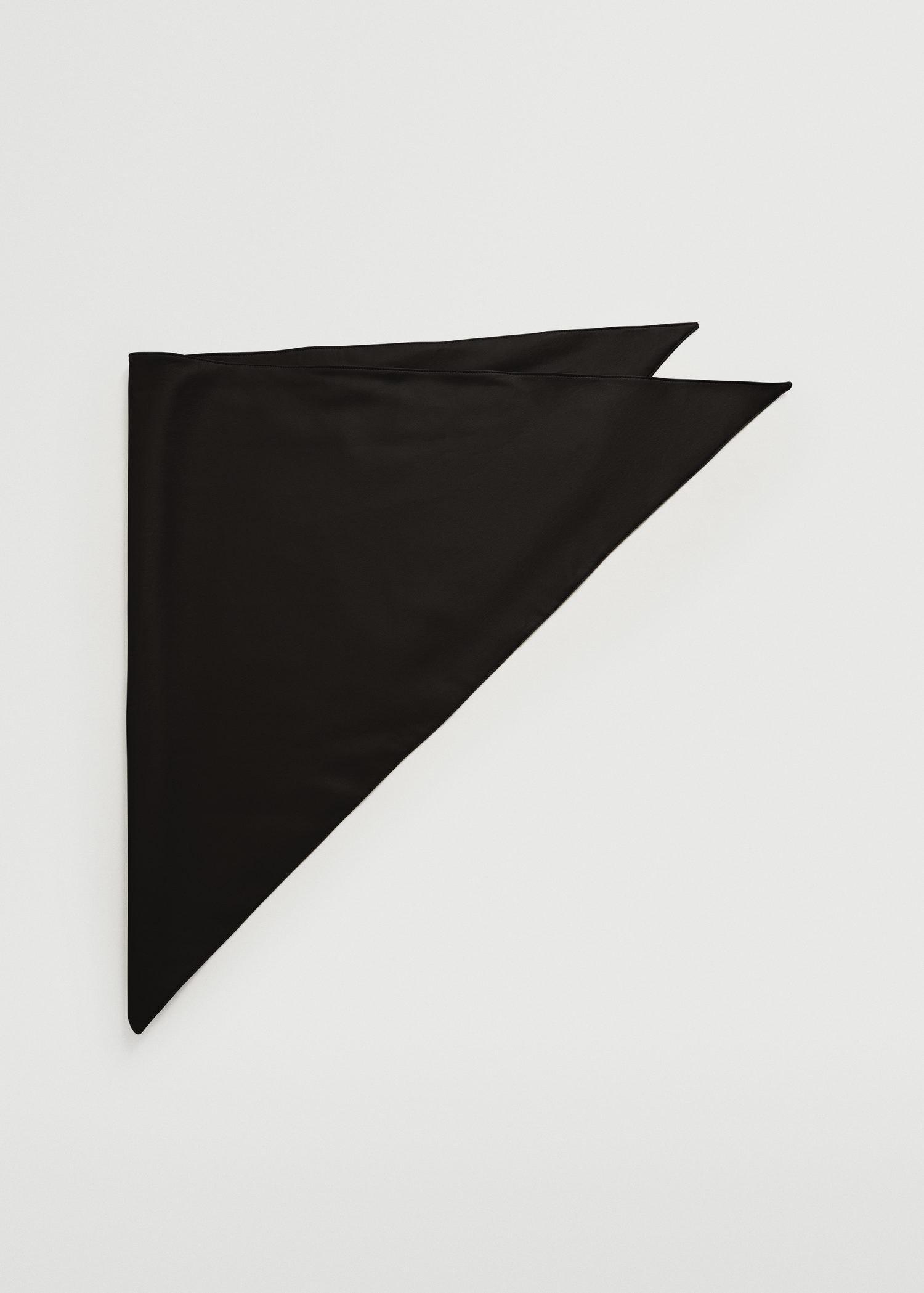 Black Faux Leather Scarf, Women, , large image number 1